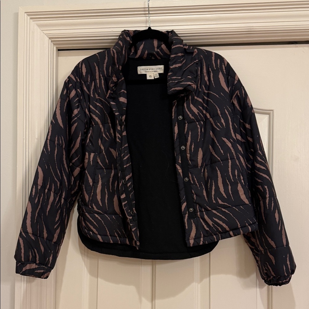Saltwater LUXE Black and Pink Patterned Jacket
